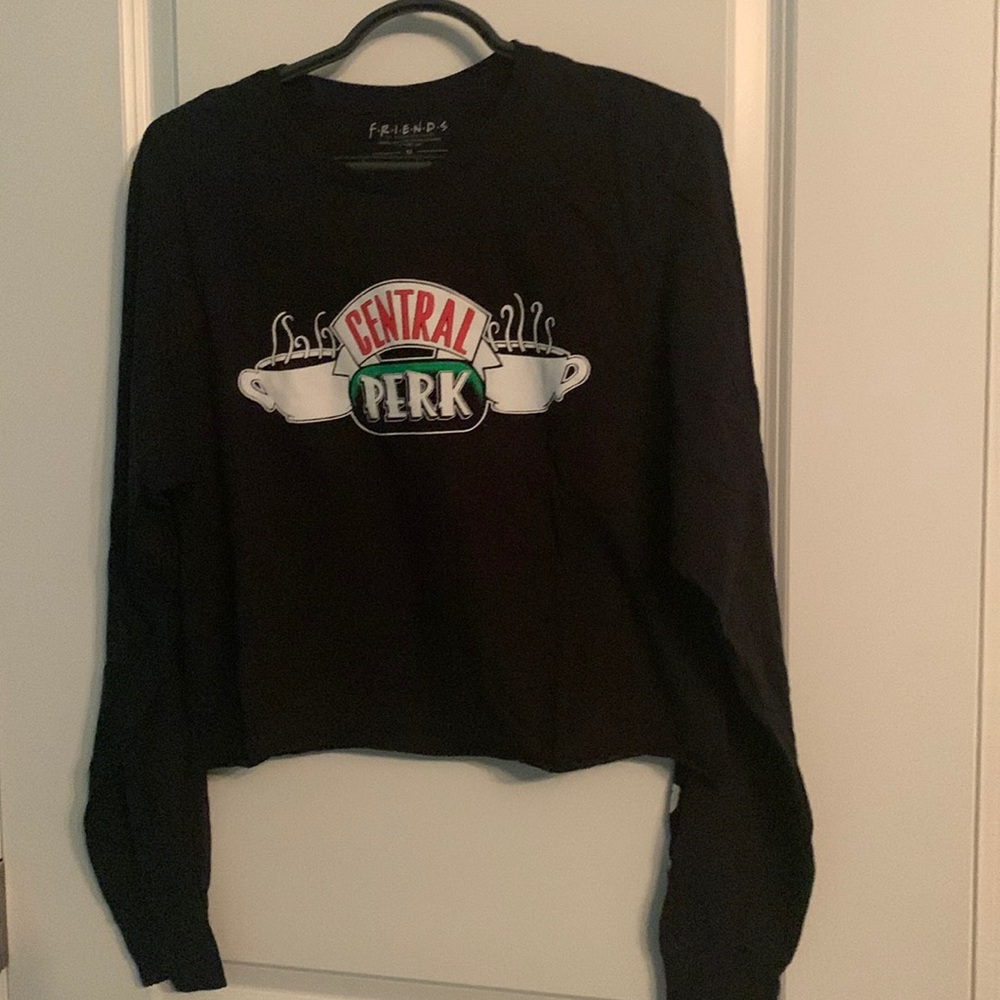 black Friends cropped long sleeve shirt